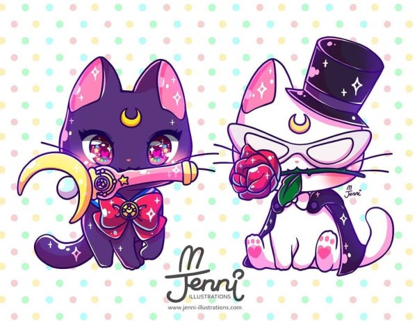 Чиби кошка Луна