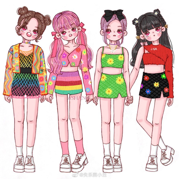 Нарисовать BLACKPINK