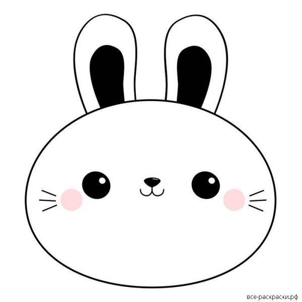 Раскраски милые зайчики