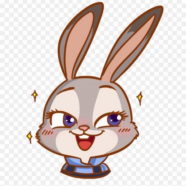 Заяц в мультяшном стиле