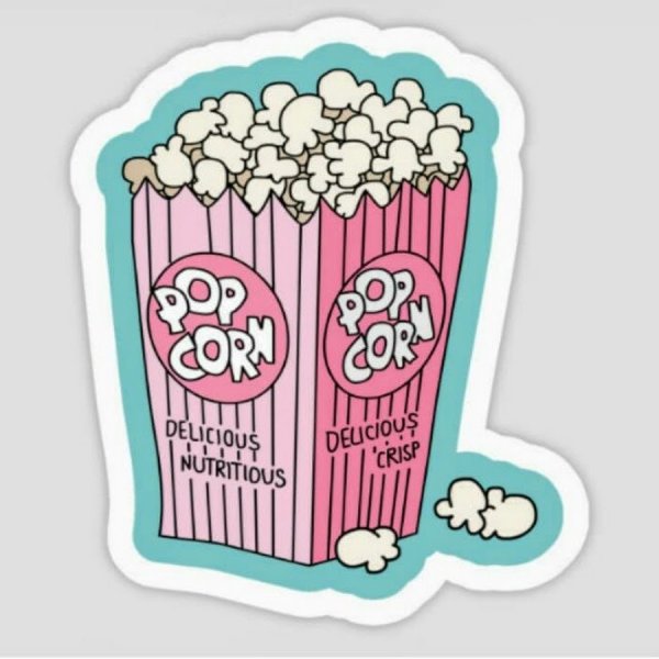 Стикер попкорн