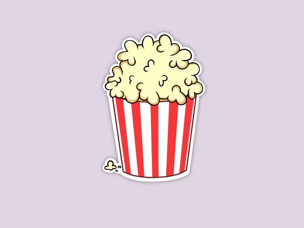 Стикер попкорн