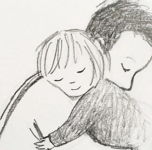 Милый рисунок для папы не сложный