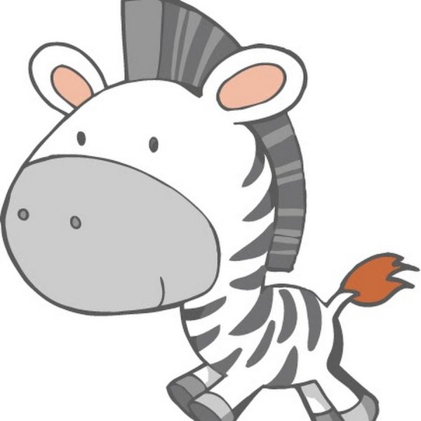 Зебра милая мультяшная