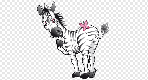 Зебра детский клипарт