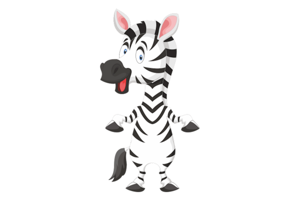 Раскраски для детей Зебра в клеточку