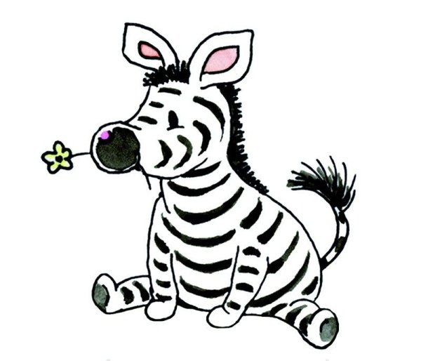 Большая Зебра рисунок