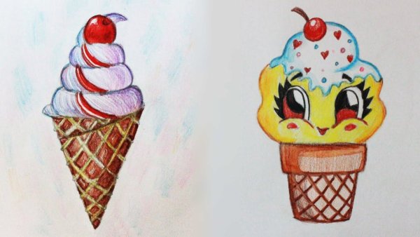 Мороженое для срисовки