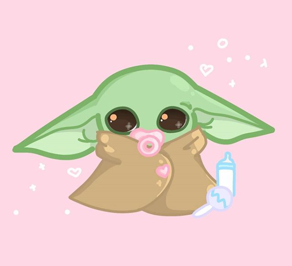 Бейби йода рисунок милый