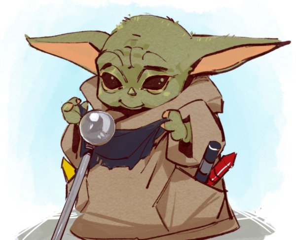 Мандалорец бэби йода арт