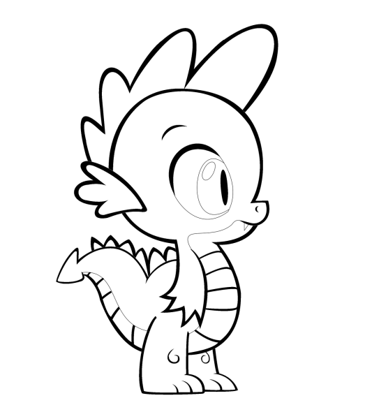 My little Pony раскраска Спайк