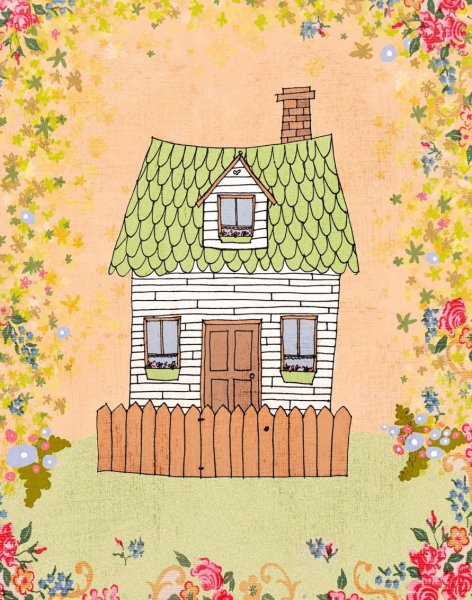 Домики милые иллюстрации