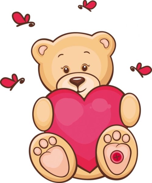 Мишка акварель