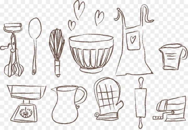 Векторные кухонные принадлежности