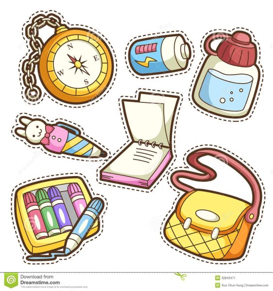 Стикеры школьные предметы