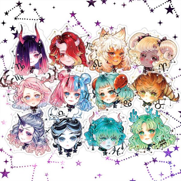 Чиби персонажи аниме знаки зодиака