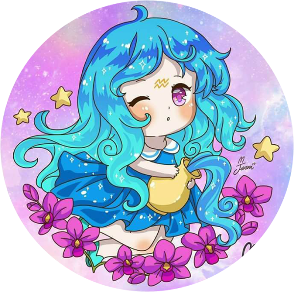 Чиби знаки зодиака Водолей