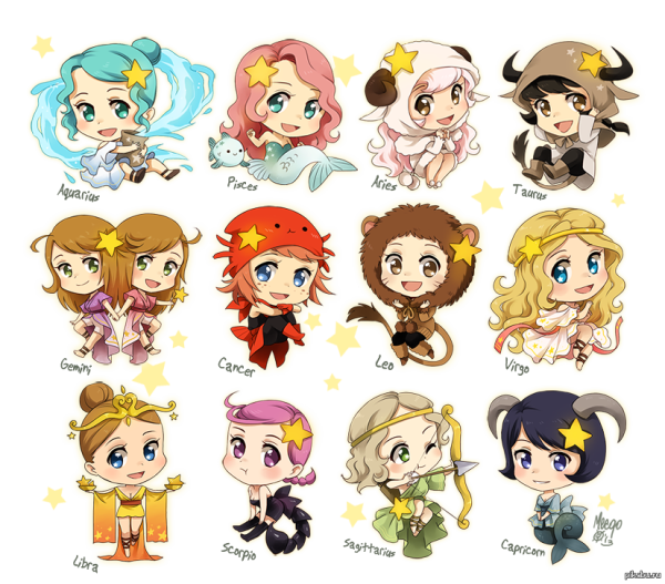 Чиби знаки зодиака Дева