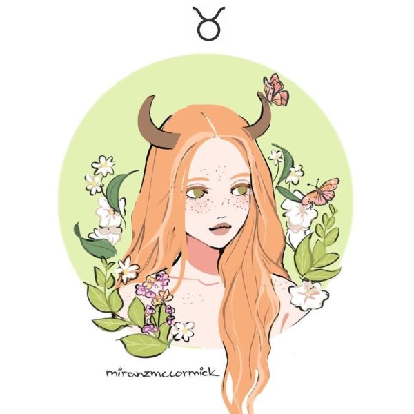 Телец в виде девушки