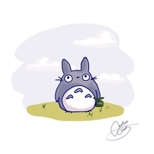 Тоторо рисунок обои