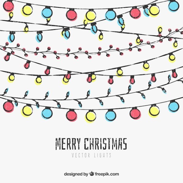 Гирлянда для срисовки