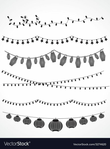 Черно-белая гирлянда