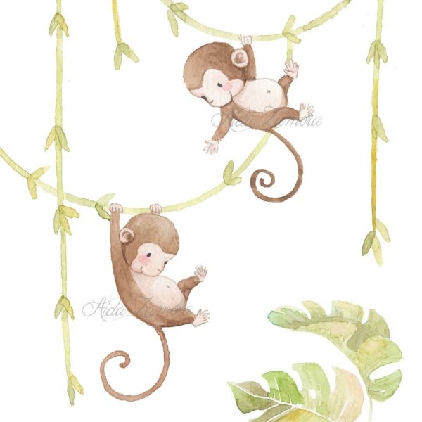 Обезьянка рисунок милый