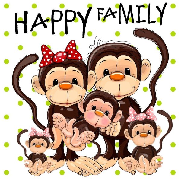 Обезьяна мультяшная