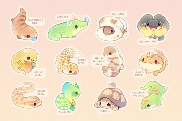 Милые Динозаврики арт floofyfluff