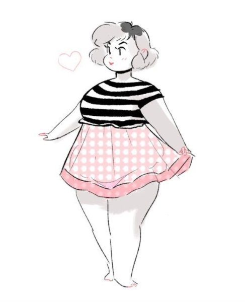 Милые пухлые девушки арт