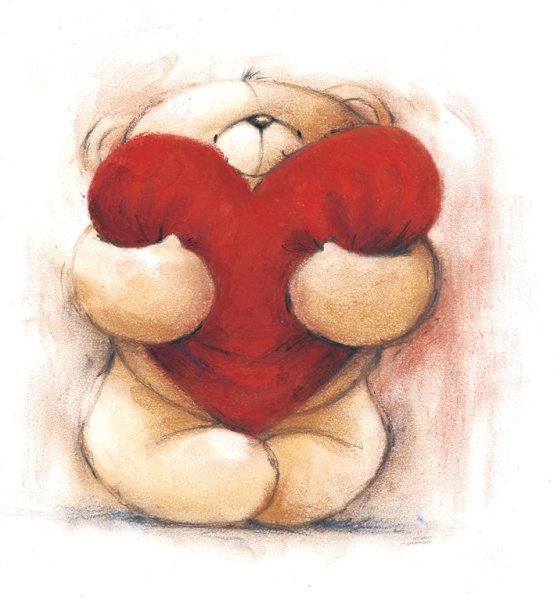 Милый мишка с сердечком