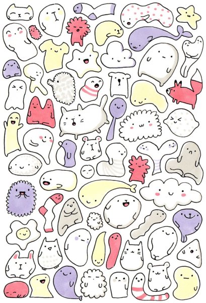 Много маленьких рисунков