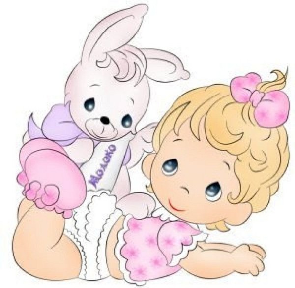 Малышка с зайчиком