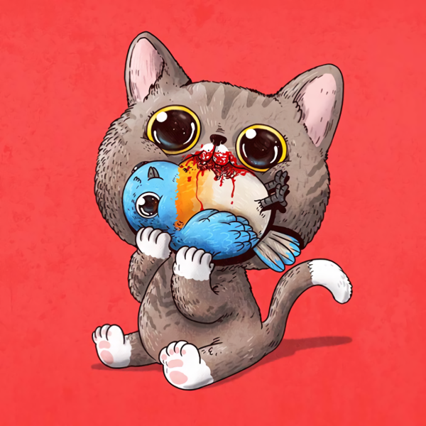 Милые нарисованные котики