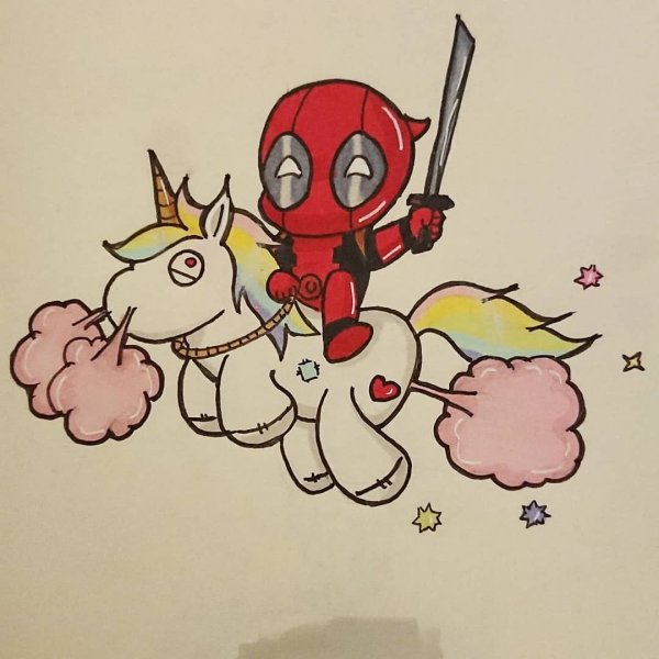 Рисунки милого Дэдпула