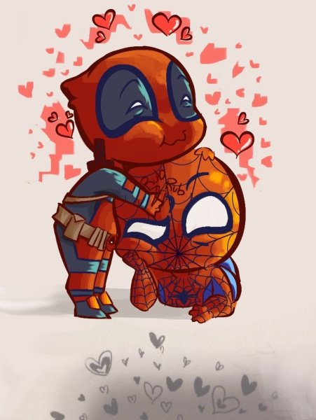 Дэдпул и человек паук Чиби