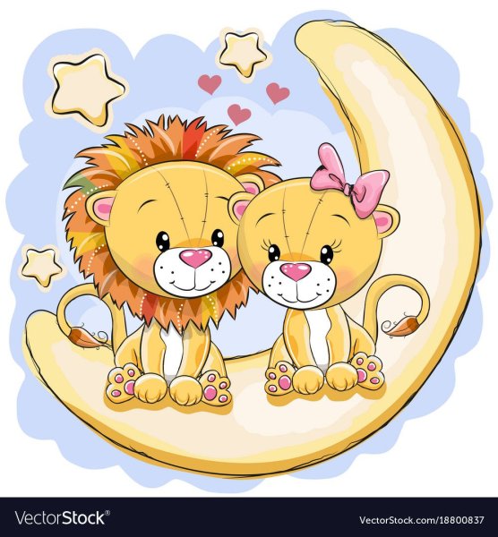 Нарисовать милого львенка