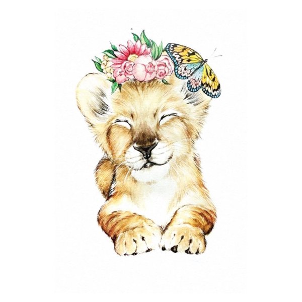 Алмазная мозайка Львенок