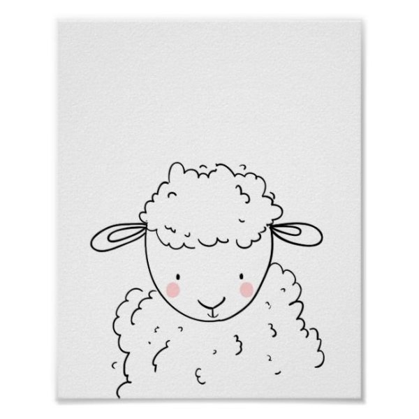 Милые овечки рисование