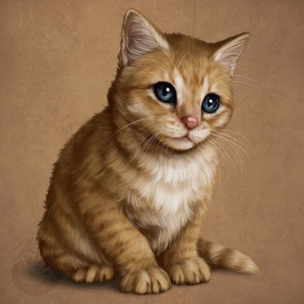 Рыжий котенок арт