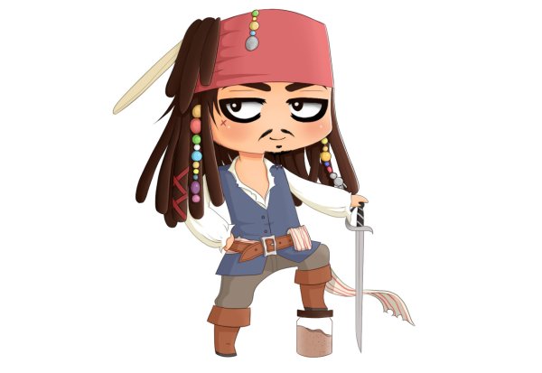 Капитан Джек Воробей мультяшный