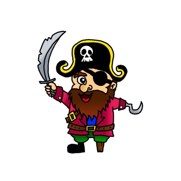 Пират рисунок для детей