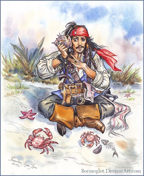 Капитан Буль Буль пираты Карибского моря Джек