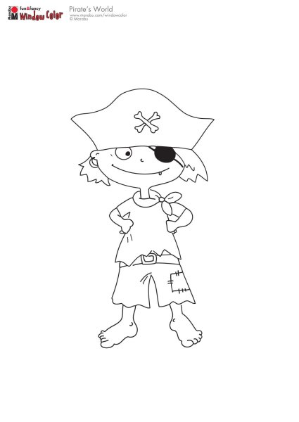 Девочка пираты раскраска