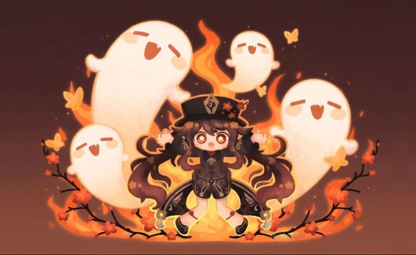 Ху Тао арт Чиби