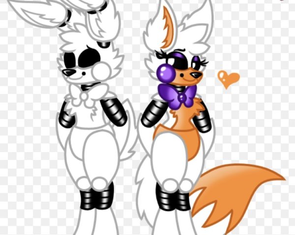 ФНАФ белый Бонни и лолбит