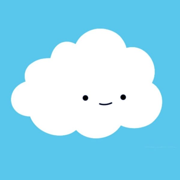 Милое облако с радугой