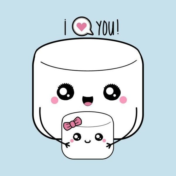 Маршмеллоу для срисовки кавай