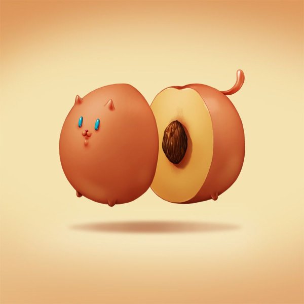 Персик рисунок