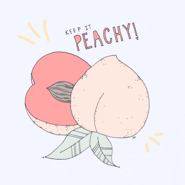 Персик рисунок тумблер